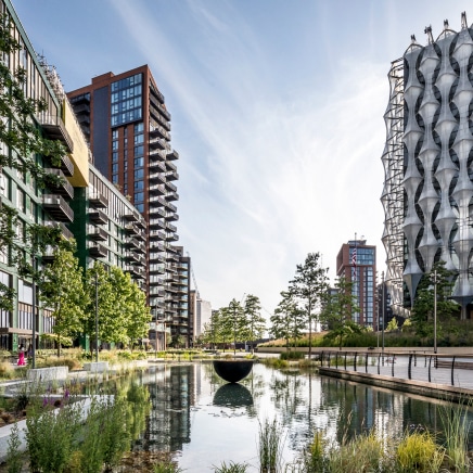 Image of outdoors of Embassy Gardens